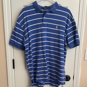 Polo by Ralph Lauren Blue and White Striped Polo Shirt